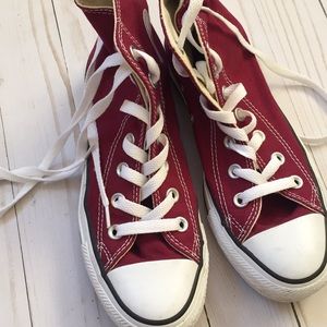 Women’s Burgundy Converse High Tops